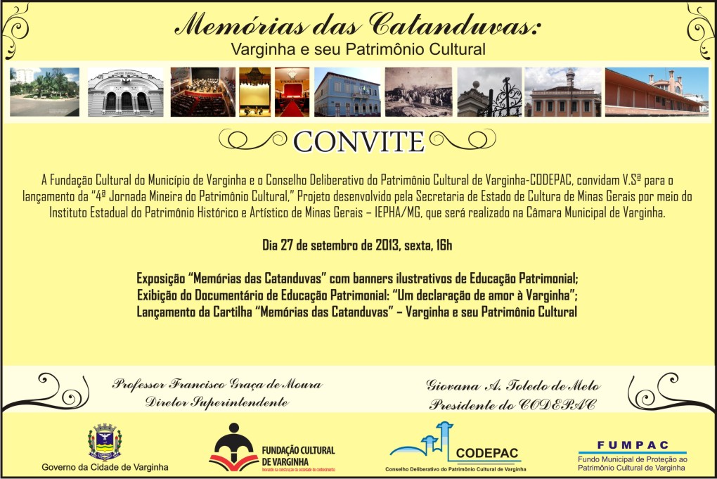 Convite Jornada Patrimônio Cultural